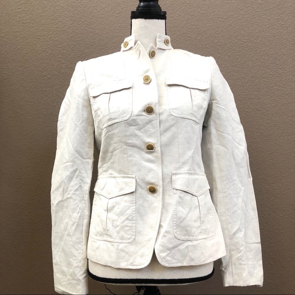 Banana Republic Jackets & Blazers - Banana republic off white utility blazer Sz 4